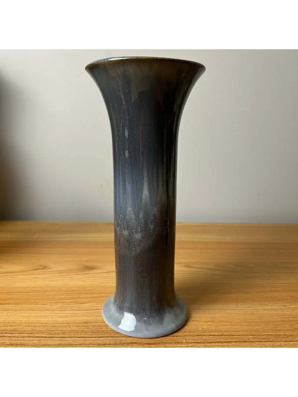 Cliftwood Illinois Art Pottery Purple Blue Glaze Large 9.5